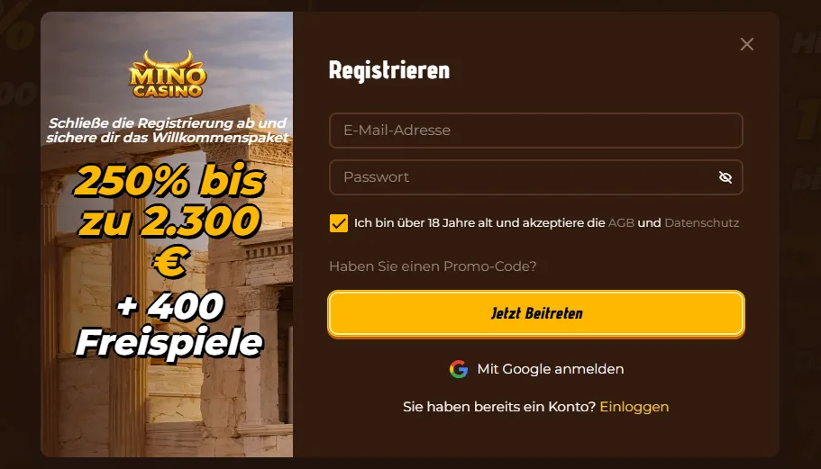 Mino Casino Anmelden